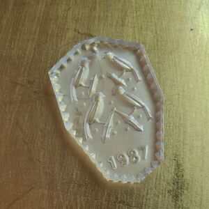 Waterford Crystal 1987 Christmas Ornament 4 Calling Birds